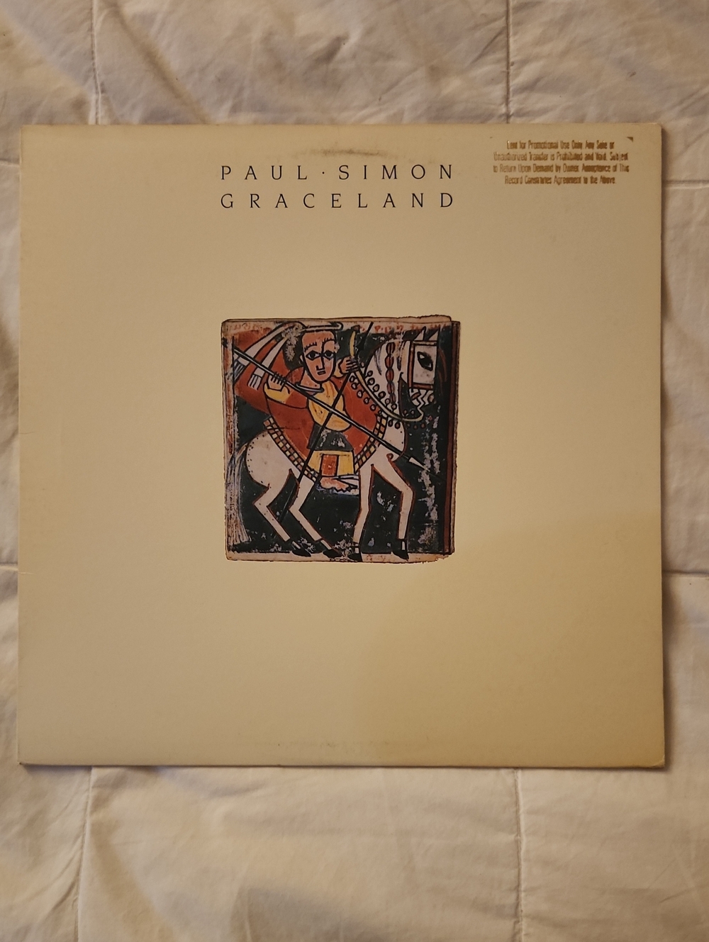 Paul Simon Graceland Wall Copy -- DJ PROMO NEVER PLAYED! BEST 1 I HAVE!!!